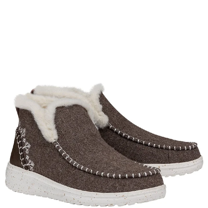 women's ankle boots for fallHEYDUDE Denny Wool Faux Shearling Boots