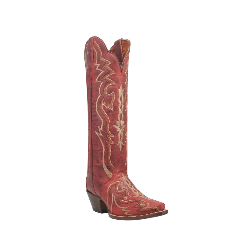 women's cowboy boots with exotic skinsDan Post Dingo Women's Red Leather Boots