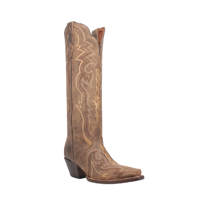 women's cowboy boots with elastic sidesDan Post Silvie Women's Brown Leather Boots