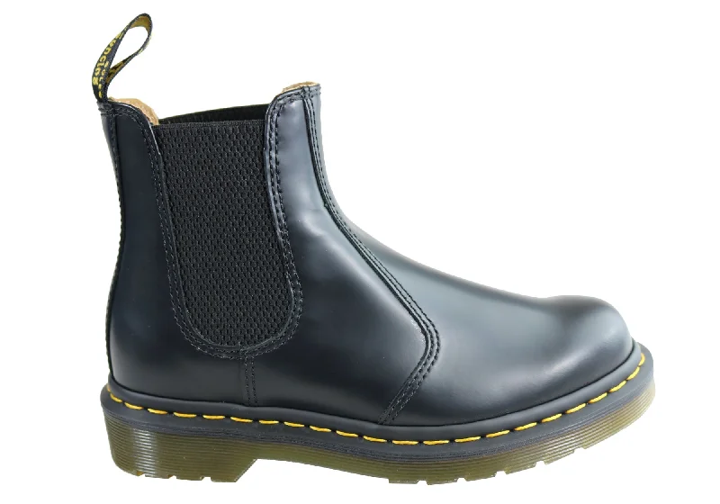women's flat ankle bootsDr Martens 2976 YS Black Smooth Unisex Leather Chelsea Boots women's flat ankle bootsDr Martens 2976 YS Black Smooth Unisex Leather Chelsea Boots