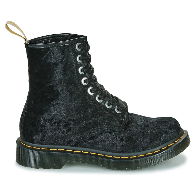 women's ankle boots with padded insolesVegan 1460 Crushed Velvet Women's Ankle Boots
