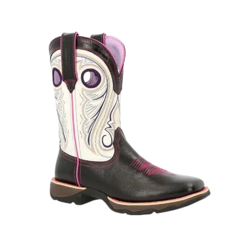 women's cowboy boots for workRocky Women's Raven Black & White Western Boot