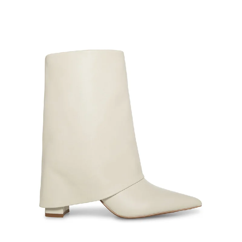 women's booties with metallic finishFALLON NATURAL LEATHER