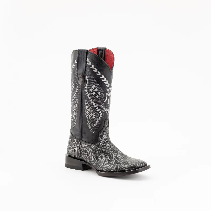 women's western bootsFerrini Ladies Silver Leather Cleopatra S-Toe Cowboy Boots