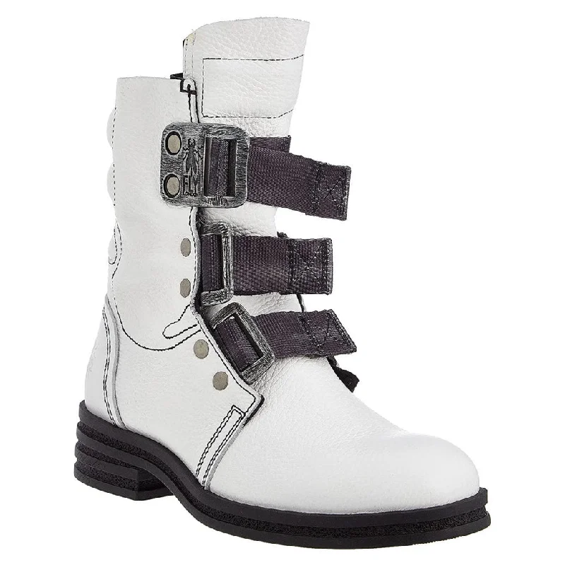 women's ankle boots with bow detailsKiff682Fly Leather Women's Buckle Ankle Boots