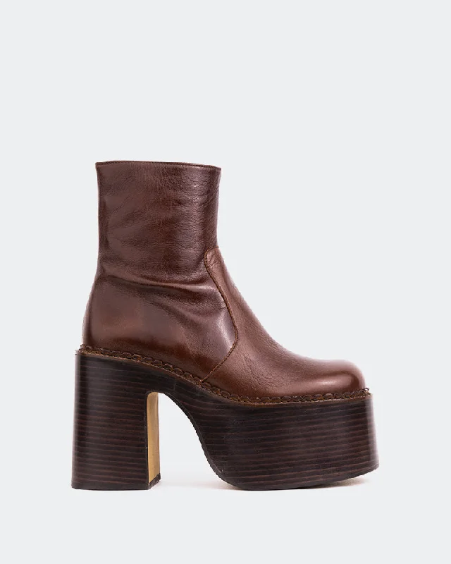 women's ankle boots with pointed toeGunner Chestnut Leather