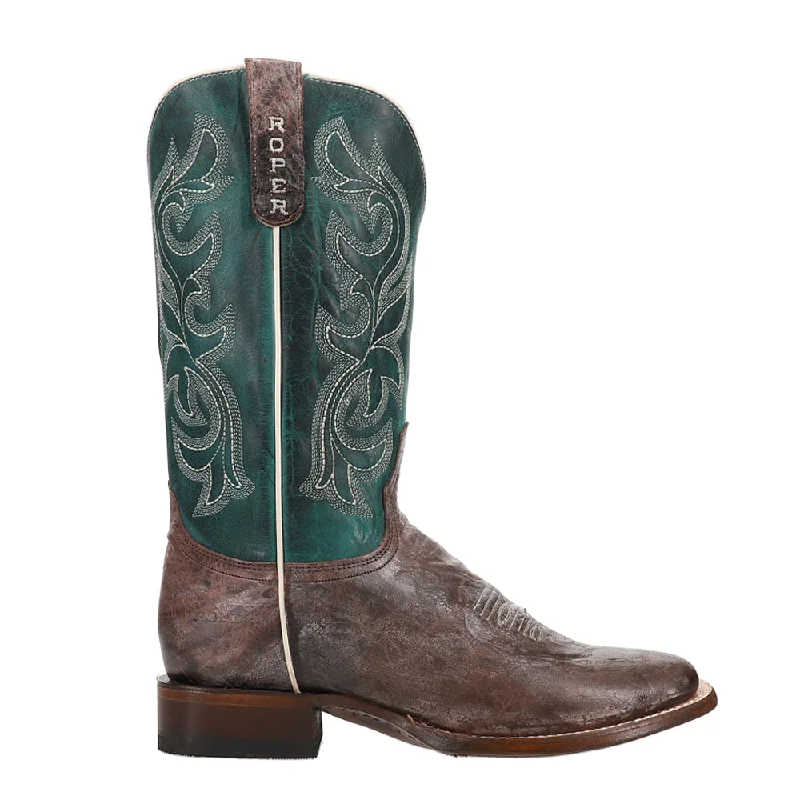 women's suede cowboy bootsHarper Wide Calf Square Toe Cowboy Boots