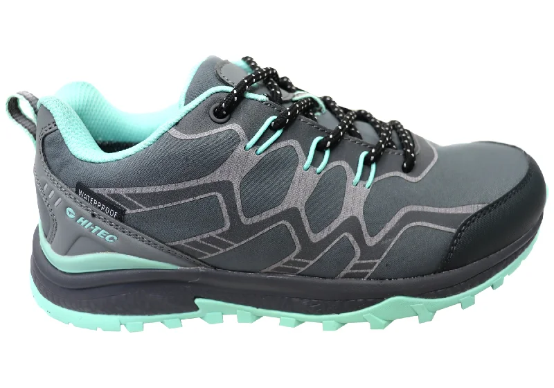 Women's Hiking Shoes with Reflective Trim in Silver for Night HikesHi Tec Womens Stinger Waterproof Comfortable Hiking Shoes Women's Hiking Shoes with Reflective Trim in Silver for Night HikesHi Tec Womens Stinger Waterproof Comfortable Hiking Shoes