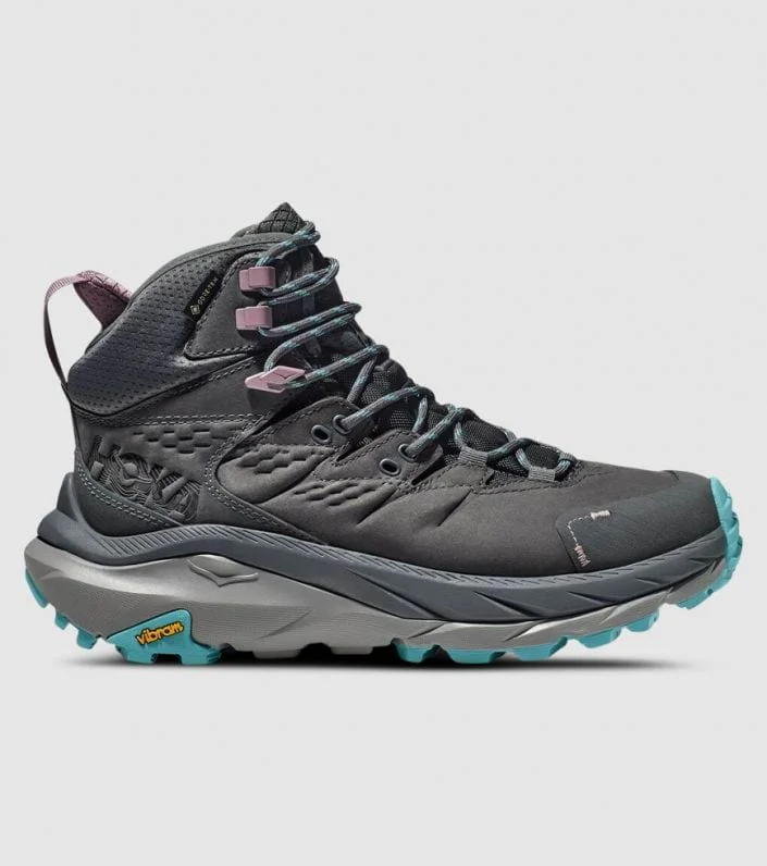 Non - Slip Rubber Sole Women's Hiking Shoes in Black for Slippery TerrainHOKA Women's Kaha 2 Gore-tex® Boot Non - Slip Rubber Sole Women's Hiking Shoes in Black for Slippery TerrainHOKA Women's Kaha 2 Gore-tex® Boot