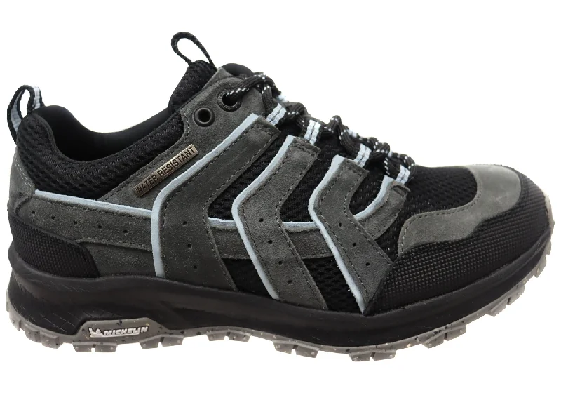 Women's Waterproof Gore - Tex Hiking Shoes in Dark Green for Wet TrailsHush Puppies Kambara Womens Charcoal Comfortable Leather Lace Up Shoes Women's Waterproof Gore - Tex Hiking Shoes in Dark Green for Wet TrailsHush Puppies Kambara Womens Charcoal Comfortable Leather Lace Up Shoes