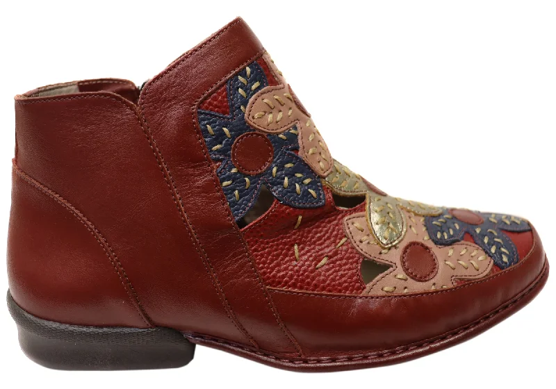 women's ankle boots with strapsJ Gean Tania Womens Comfortable Leather Ankle Boots Made In Brazil