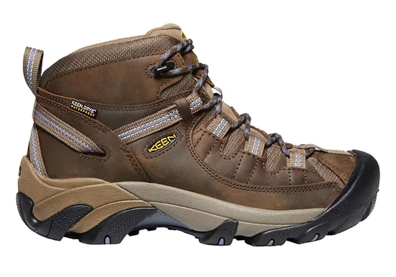 High - Ankle Support Women's Leather Hiking Shoes in Brown for Mountain TreksKeen Womens Targhee II Mid Waterproof Hiking Boots High - Ankle Support Women's Leather Hiking Shoes in Brown for Mountain TreksKeen Womens Targhee II Mid Waterproof Hiking Boots