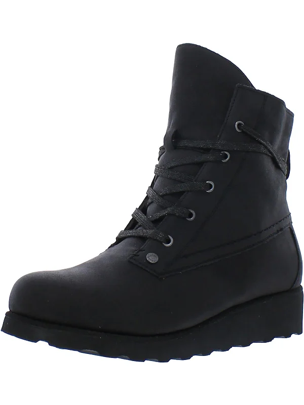 women's booties with fringeKrista Womens Padded Insole Wedge Ankle Boots