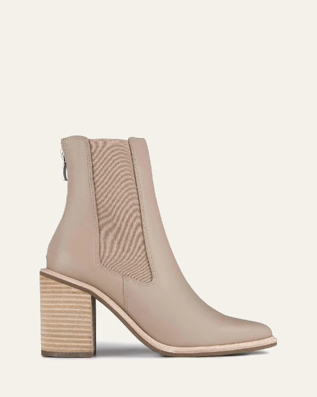 women's ankle boots for officeLUXE HIGH ANKLE BOOTS TAUPE LEATHER