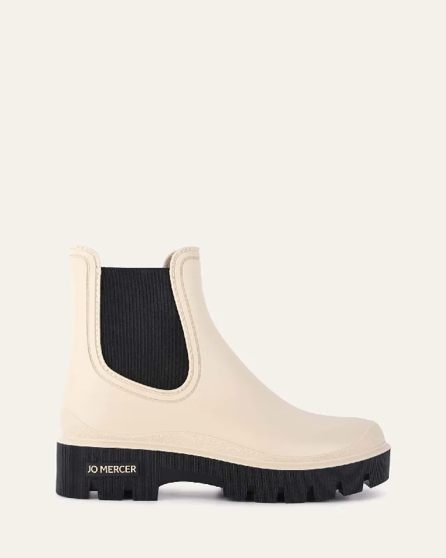 women's ankle boots for fashion-forwardMAEVA FLAT ANKLE BOOTS SAND RUBBER