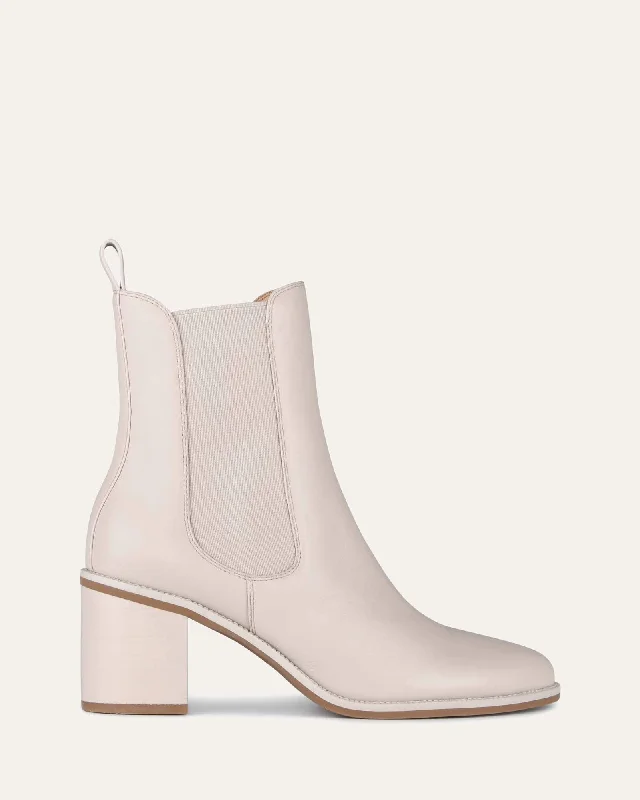 women's ankle boots with velvetMARLOWE MID ANKLE BOOTS BONE LEATHER