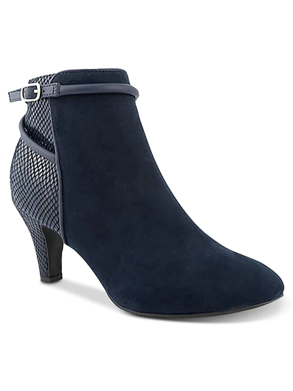 women's booties with zippersMelinaa Womens Faux Leather Almond Toe Booties