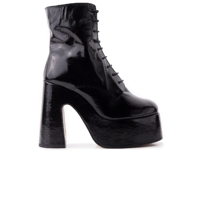 suede ankle boots for womenMellow Black Naplack