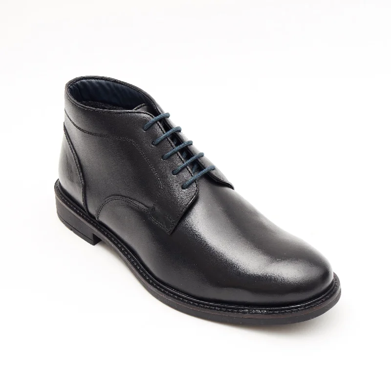 women's ankle boots for wide calvesMens Leather Ankle Boots 26403_Black