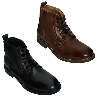 women's ankle boots for fashion-forwardMens Leather Lace Up Ankle Boots -  SF-116