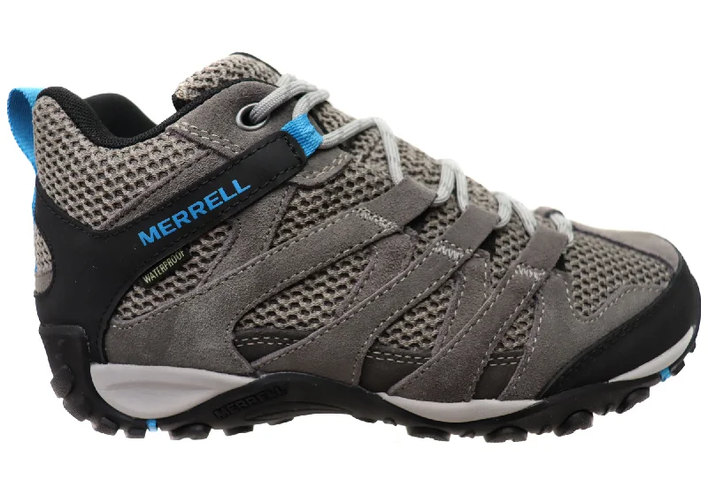 Breathable Fabric Women's Hiking Shoes in Beige for Summer HikesMerrell Womens Alverstone Mid Waterproof Comfort Leather Hiking Boots Breathable Fabric Women's Hiking Shoes in Beige for Summer HikesMerrell Womens Alverstone Mid Waterproof Comfort Leather Hiking Boots