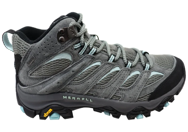 Lightweight Mesh Upper Women's Hiking Shoes in Gray for Long - Distance HikesMerrell Womens Moab 3 Mid Gore Tex Leather Hiking Boots Lightweight Mesh Upper Women's Hiking Shoes in Gray for Long - Distance HikesMerrell Womens Moab 3 Mid Gore Tex Leather Hiking Boots