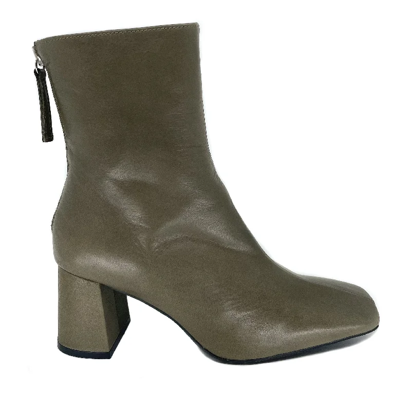 women's ankle boots with round toeNeo AG-20586 Khaki