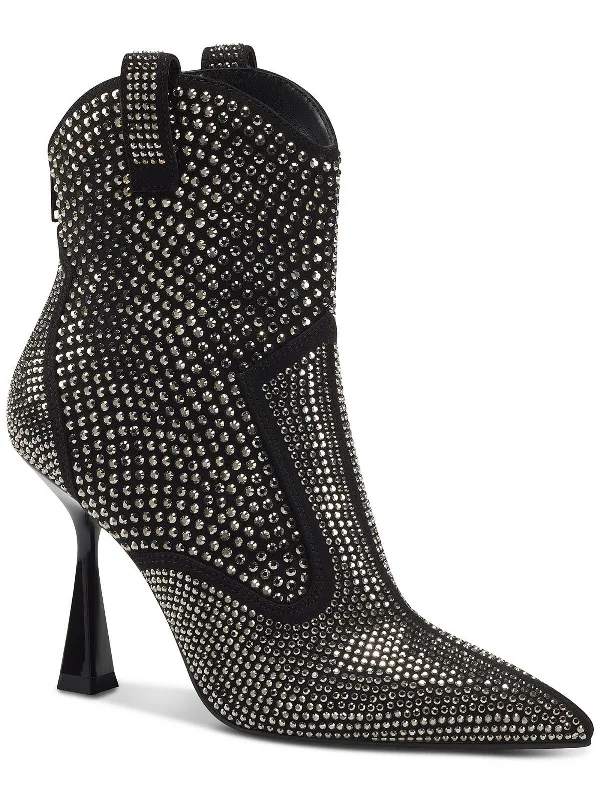 women's winter bootiesOaklynne Womens Rhinestone Pointed Toe Booties