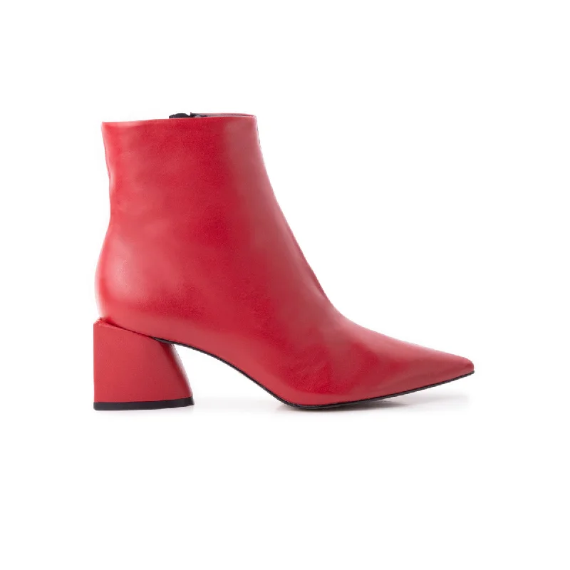 women's ankle boots with block heelsPalazzo Red Leather