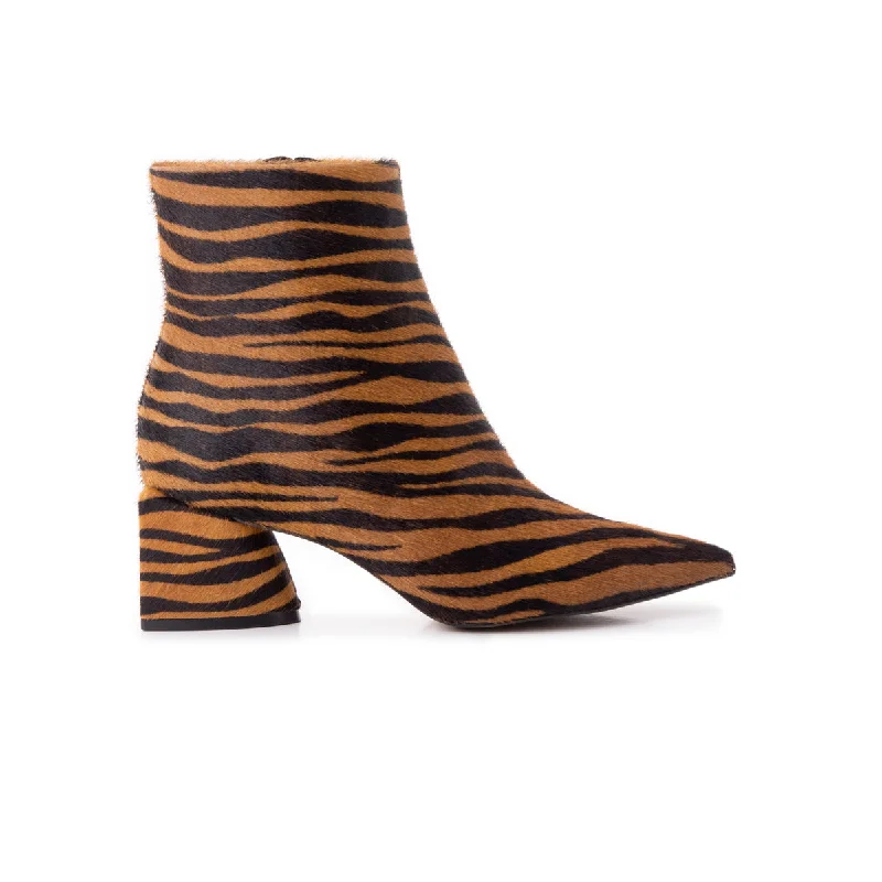 women's lace-up ankle bootsPalazzo Zebra Pony