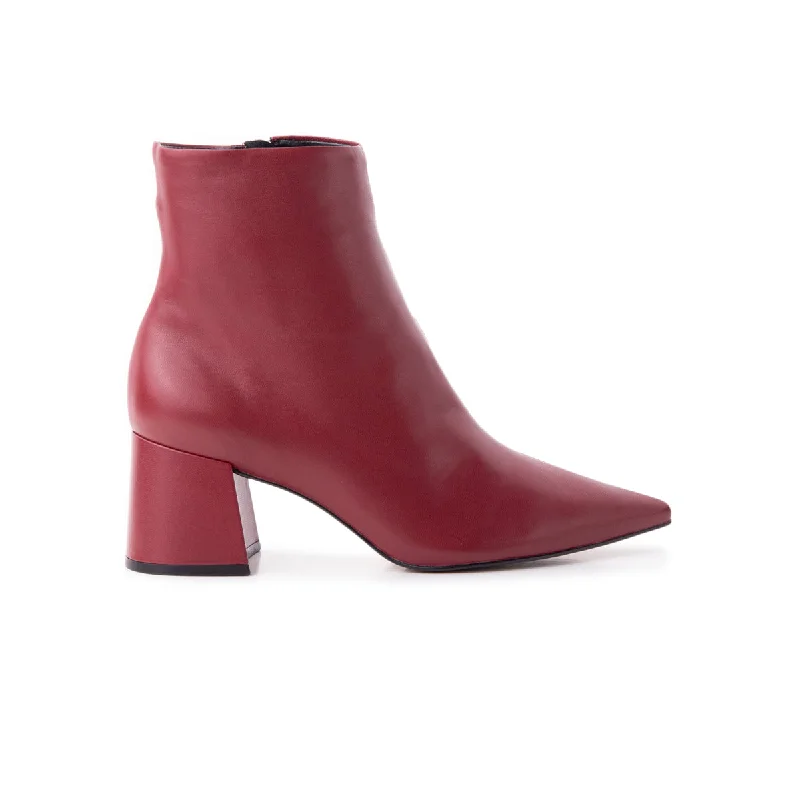 women's ankle boots with over-the-knee lookPark Burgundy