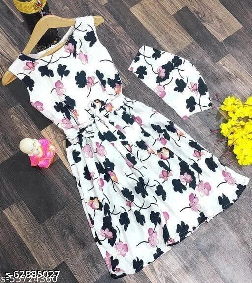 women's cowboy boots for tall womenCasual Floral Print Midi Dress For Women