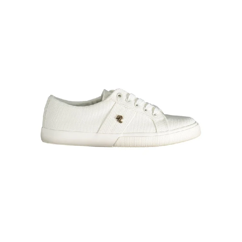 women's booties for rainy daysRalph Lauren White Cotton Sneaker