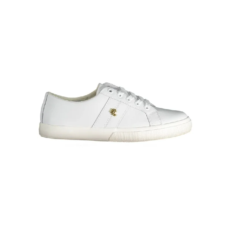 women's booties for springRalph Lauren White Polyester Sneaker