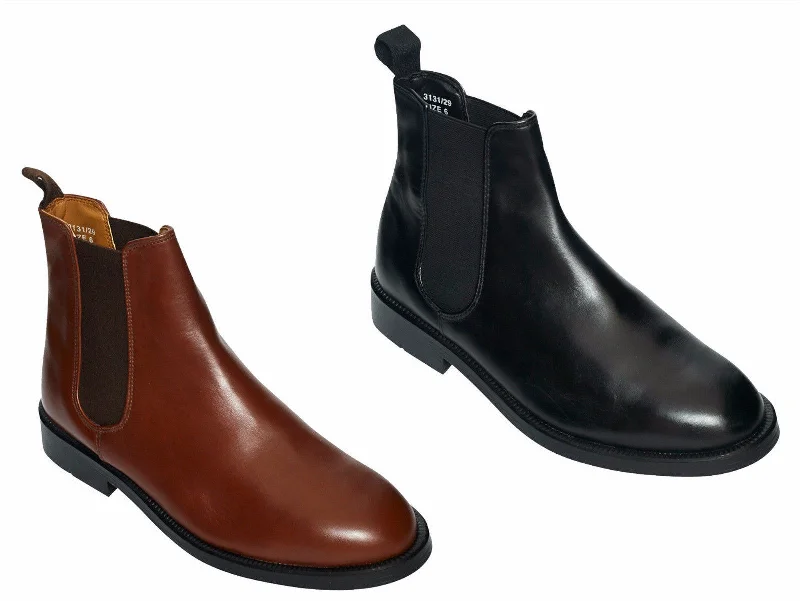 women's ankle boots with zippersMens Leather Chelsea Boots - 313129