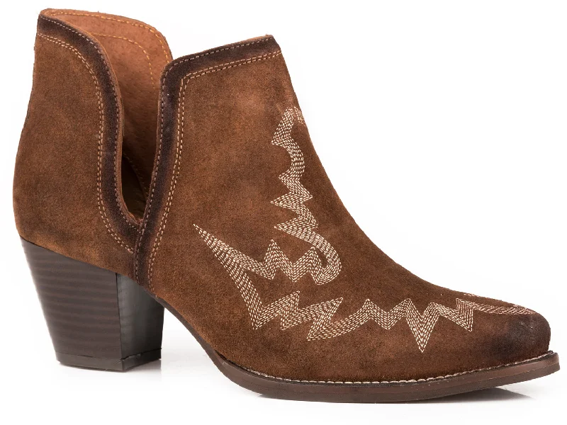 women's embroidered cowboy bootsRoper Womens Brown Leather Rowdy Cow Suede Ankle Boots 9 women's embroidered cowboy bootsRoper Womens Brown Leather Rowdy Cow Suede Ankle Boots 9