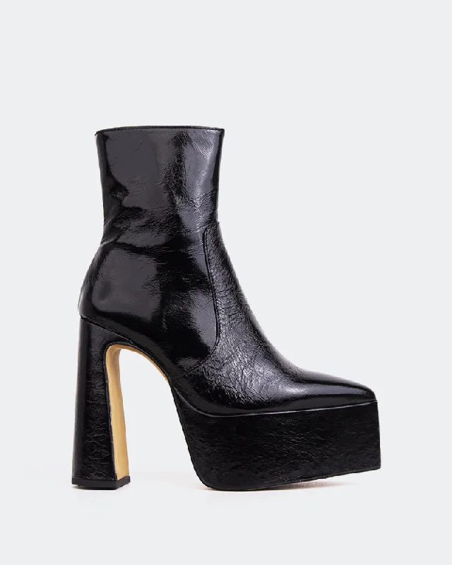women's waterproof ankle bootsSarov Black Leather
