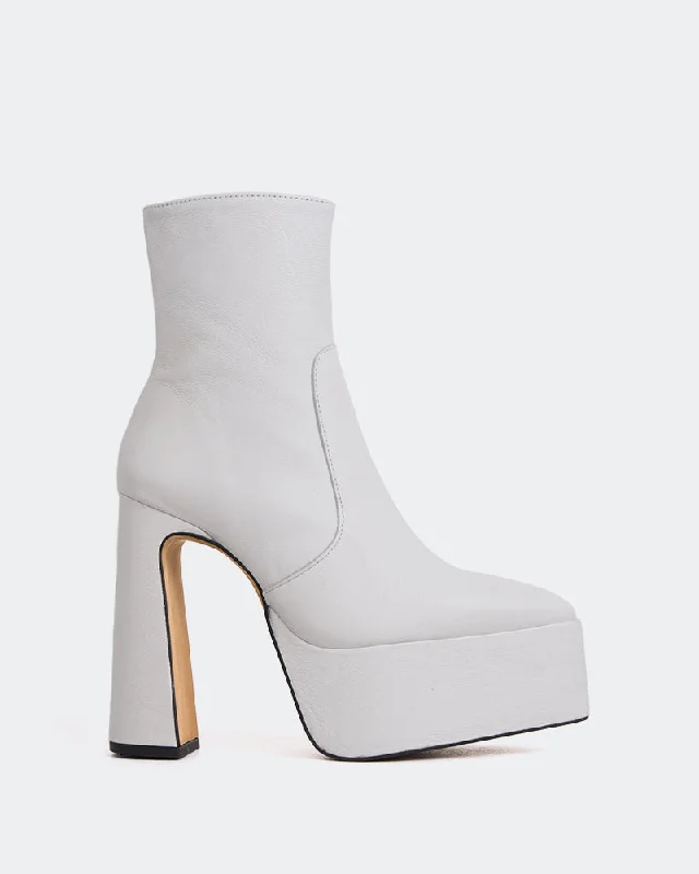 women's ankle boots for special occasionsSarov White Leather