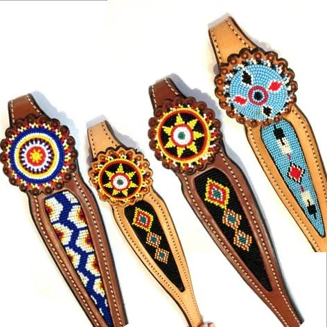 women's platform moto bootsSIERRA Beaded Leather Western Split Reins