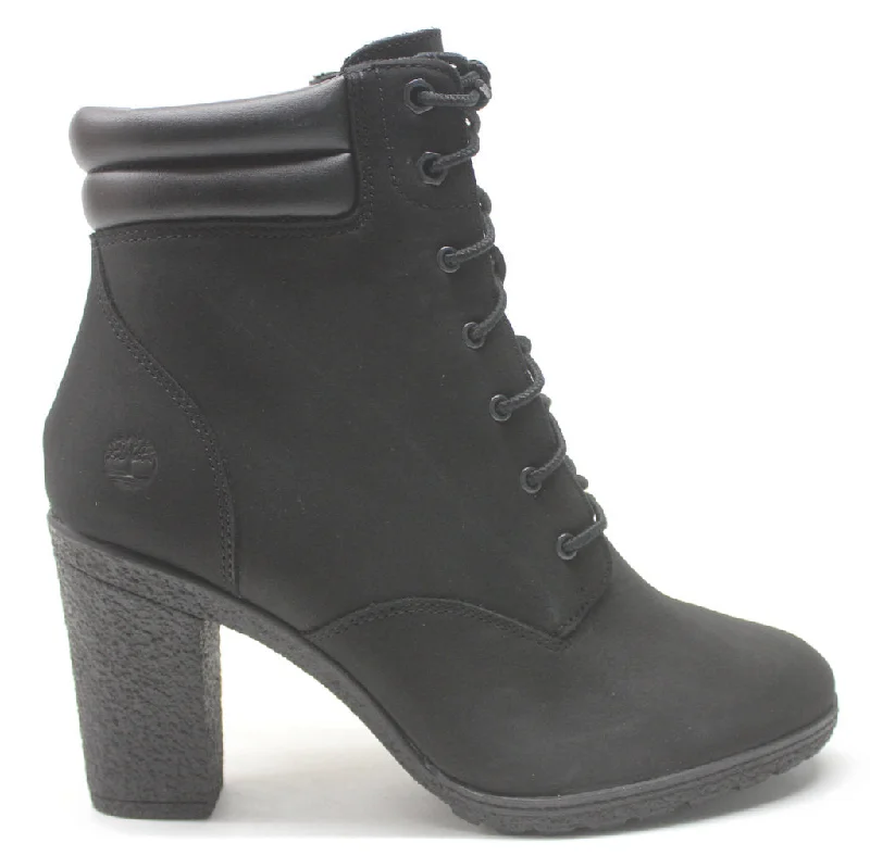 women's ankle boots with pull tabsTillston 6 Inch Nubuck Women's Ankle Heel Boots