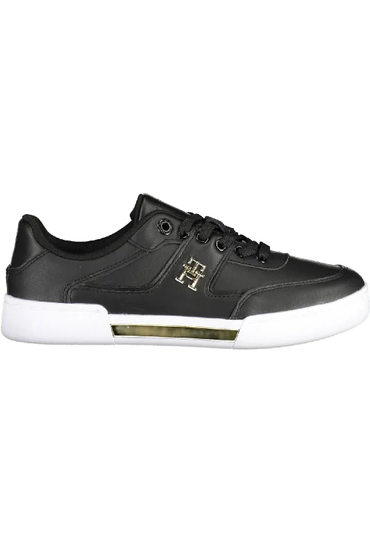 women's booties with elastic sidesTommy Hilfiger Chic Black Lace-Up Sneakers with Contrasting Accents women's booties with elastic sidesTommy Hilfiger Chic Black Lace-Up Sneakers with Contrasting Accents