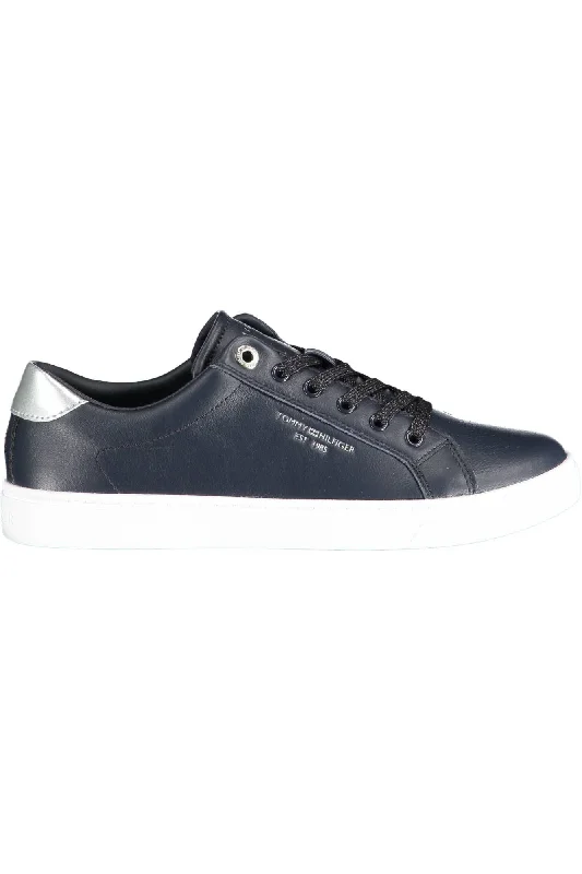 women's booties for tall womenTommy Hilfiger Chic Blue Contrasting Lace-Up Sneakers women's booties for tall womenTommy Hilfiger Chic Blue Contrasting Lace-Up Sneakers