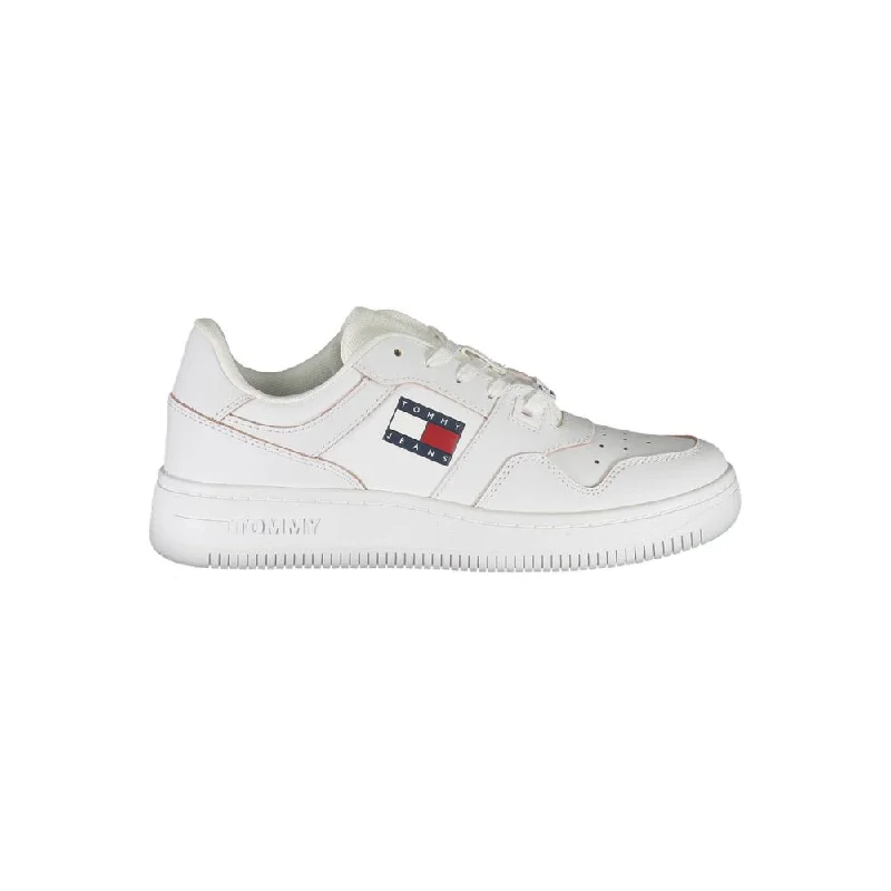 women's booties for eveningTommy Hilfiger Chic White Lace-up Sneakers with Contrast Detail women's booties for eveningTommy Hilfiger Chic White Lace-up Sneakers with Contrast Detail