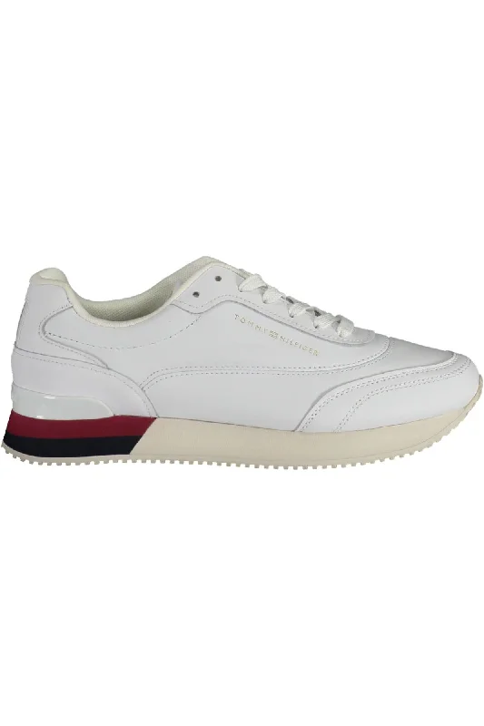 women's booties for casual wearTommy Hilfiger Chic White Lace-Up Sneakers with Logo Detail women's booties for casual wearTommy Hilfiger Chic White Lace-Up Sneakers with Logo Detail
