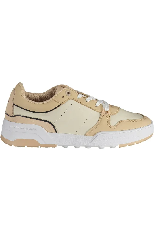 women's booties with block heelTommy Hilfiger Sleek Beige Lace-Up Sneakers with Logo Accent women's booties with block heelTommy Hilfiger Sleek Beige Lace-Up Sneakers with Logo Accent