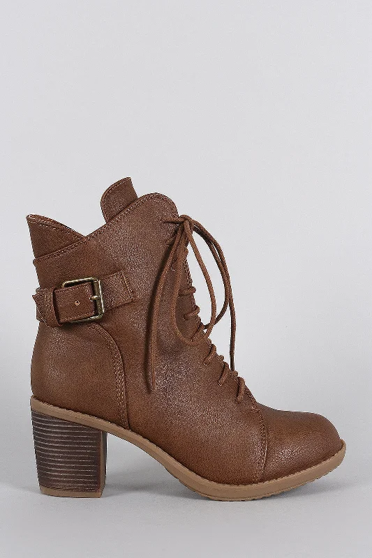 women's booties with pointed toeWild Diva Lounge Curved Top Line Side Buckle Combat Ankle Boots women's booties with pointed toeWild Diva Lounge Curved Top Line Side Buckle Combat Ankle Boots