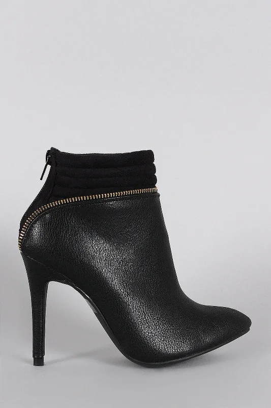 women's booties for knee supportWild Diva Lounge Pointy Toe Zipper Edge Stiletto Booties women's booties for knee supportWild Diva Lounge Pointy Toe Zipper Edge Stiletto Booties