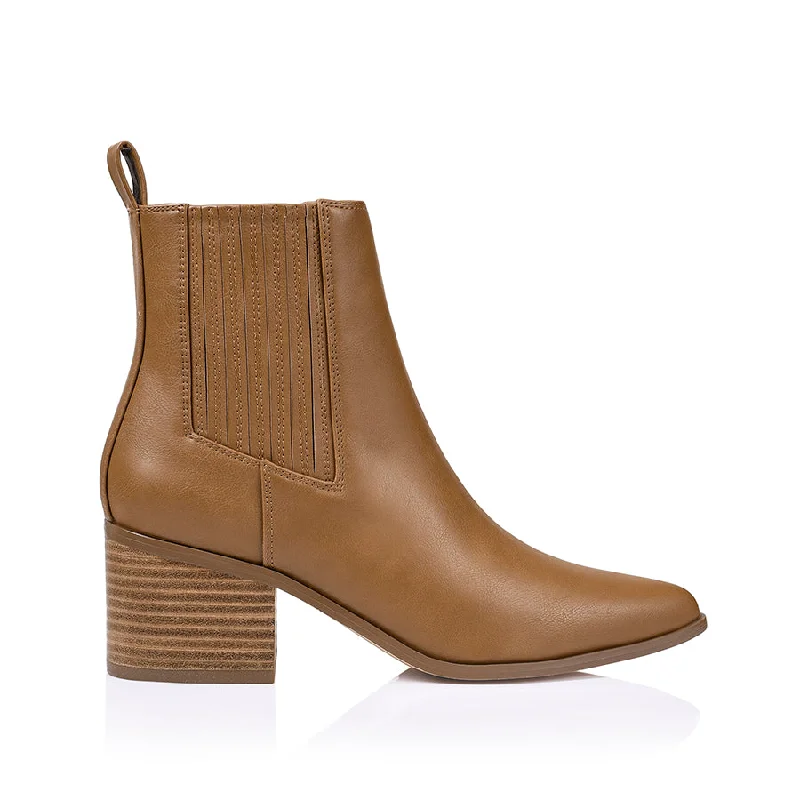 women's ankle boots with strapsFillipin Chelsea Ankle Boots - Tan Softee