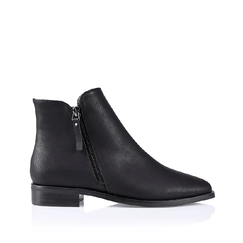 women's ankle boots for petite womenHawk Ankle Boots - Black Softee