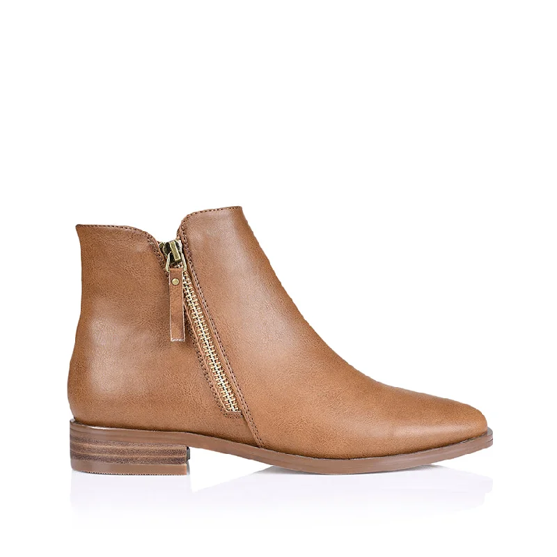 women's ankle boots with elastic sidesHawk Ankle Boots - Tan Softee